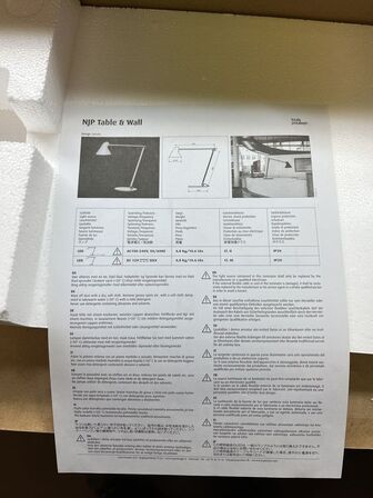 Bordlampe LOUIS POULSEN Model: NJP FIXTURE LED 3K PO4500173017