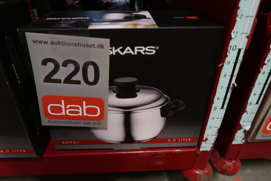 Fiskars Royal gryde med låg 3 liter uden belægning