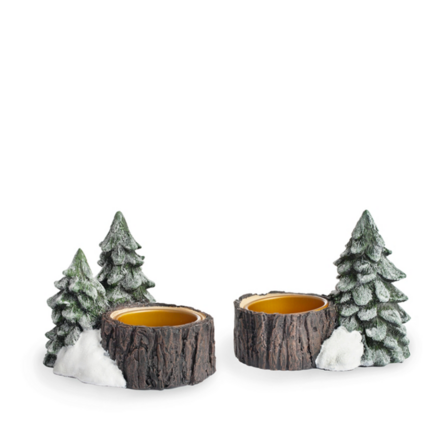 Lykketrold fyrfadsstager grøn 8 cm 2 stk.