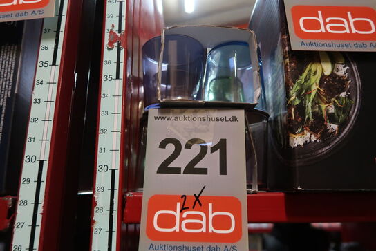 2 pk. Aida Café vandglas multifarvet 6 stk. 34,5 cl