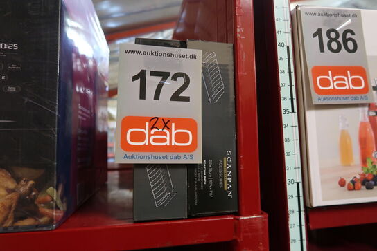 2 stk. Scanpan rist 26X19 cm til bradepande 34X22 cm