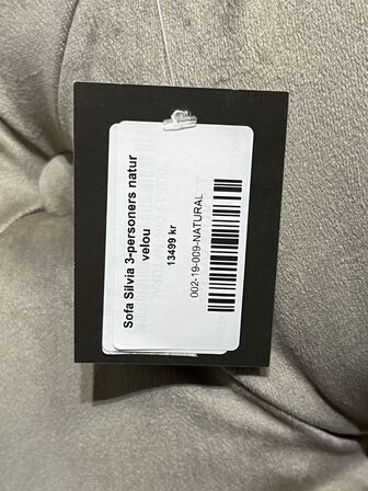 3-personers sofa SILVIA NATUR VELOU