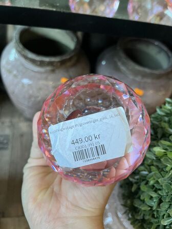 2 stk. Lysestager i krystal