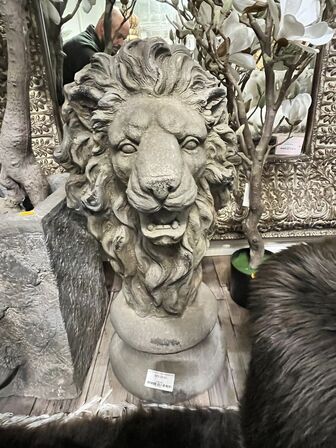 Løvestatue 34x35x67 cm