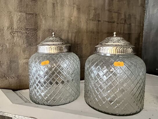 2 stk. Glaskrukke RAVENNA Ø20x26 CM