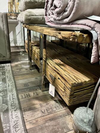 TV bord i træ 120x40x50 cm