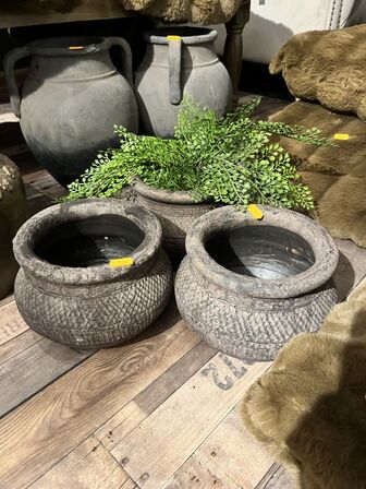 3 stk. Potter m. planter