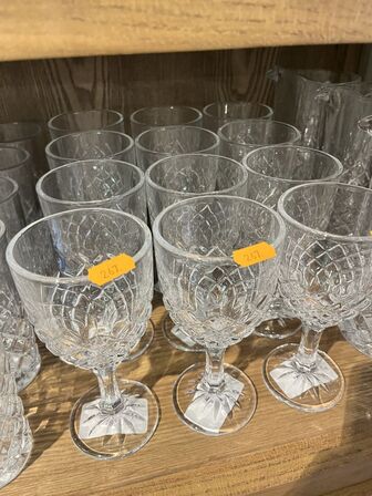 12 stk. Vinglas m. Kander