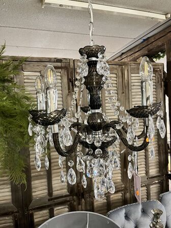 Lysekrone m. Glaskrystaller