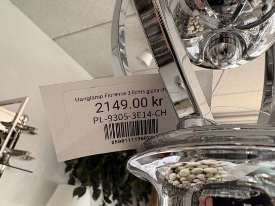 Lysekrone i blank krom