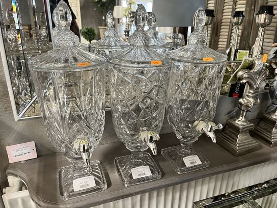 3 stk. Glas dispenser 48 cm.