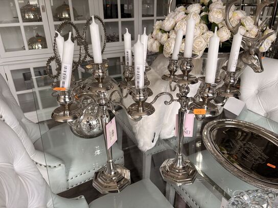 2 stk. Lysestager  KRONE 1