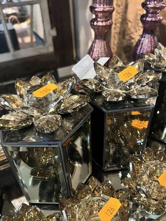 2 stk. Smykkeskring m. Fyrfadsholder