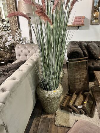 Mosaik Vase m. Plante