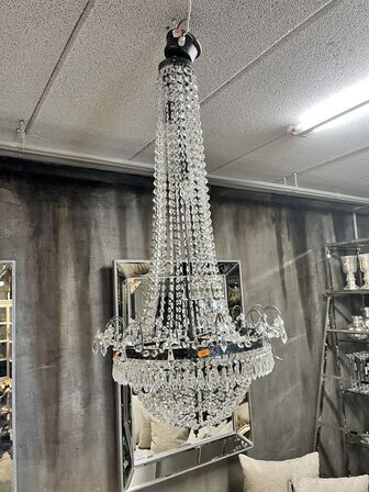 Lysekrone m. Glaskrystaller