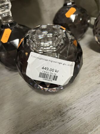 2 stk. Lysestager i krystal