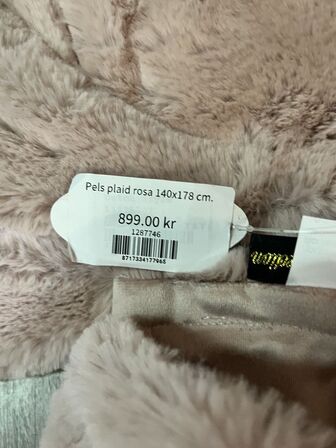 2 stk. Pels plaid 140x178 cm