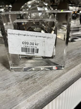 2 stk. Lysestager i krystal