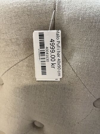 Malo puf i hør 40x90 cm.