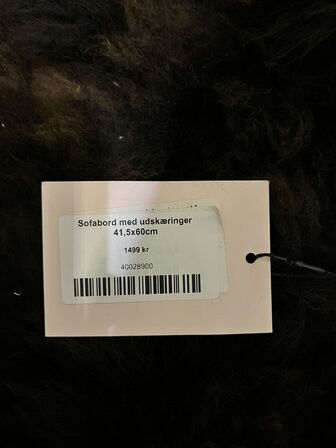 2 stk. Sofabord m. Udskæring 41,5x60 cm.