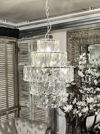 Pendel m. Klar glas 52x52x70 cm