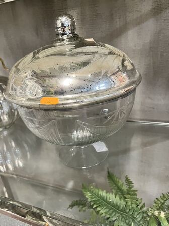 Glasfad m. Låg inkl. 11 stk. Glasvaser