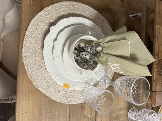 12 stk. Stel m. Glas