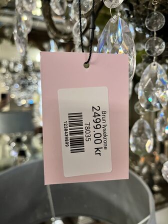 Lysekrone m. Glaskrystaller