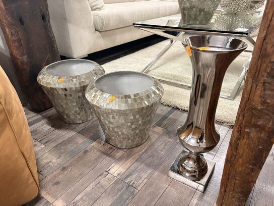 2 stk. Mosaik vaser mm.