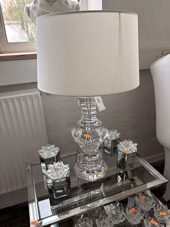 Bordlampe i glas