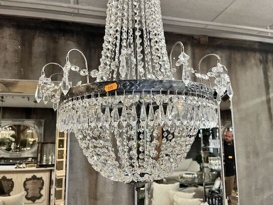 Lysekrone m. Glaskrystaller