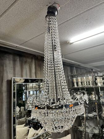 Lysekrone m. Glaskrystaller