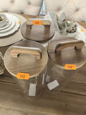 3 stk. Opbevaringsglas m. Låg