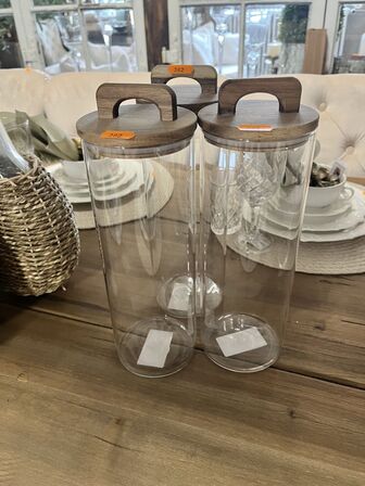 3 stk. Opbevaringsglas m. Låg