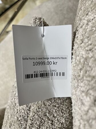 Sofa Porto 2 seat 206x107x70 cm.