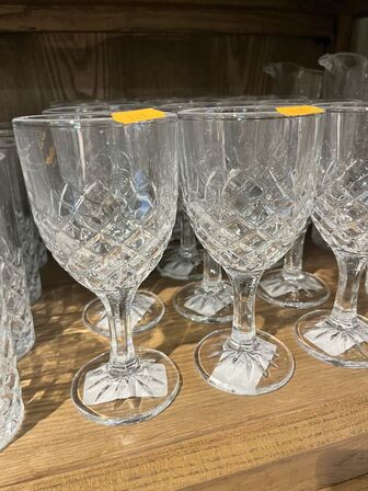 12 stk. Vinglas m. Kander