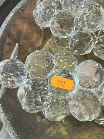 2 stk. Vindrueklase i krystal m. Skål