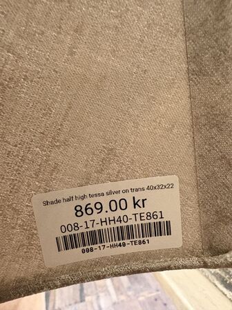 Bordlampe i jern H: 75 cm