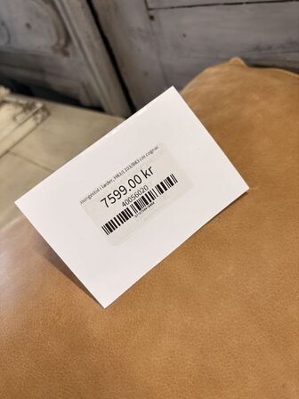 Loungestol i læder COGNAC 83x103x83 cm