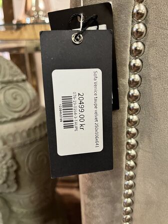 3-personers sofa VENICE TAUPE 250x106x64 cm