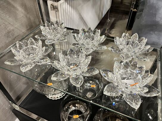 6 stk. Fyrfadsholder