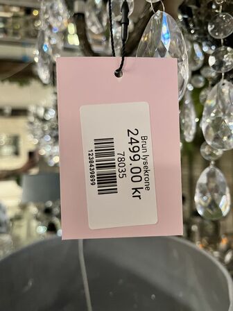 Lysekrone m. Glaskrystaller