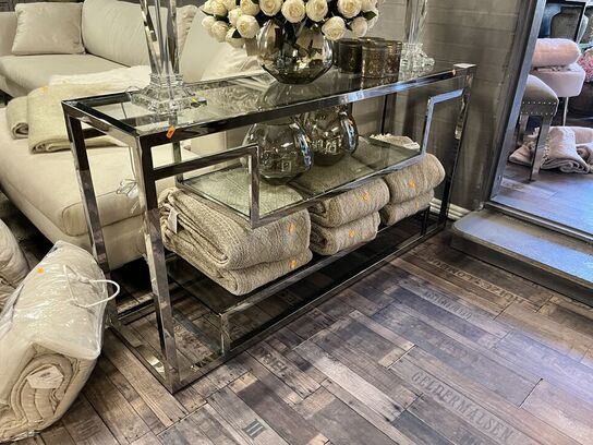 Konsol bord m. Glas hylder 150x40x75 CM