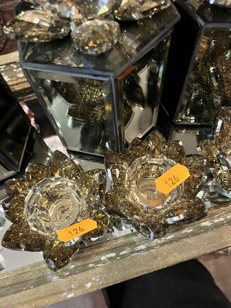 2 stk. Smykkeskring m. Fyrfadsholder