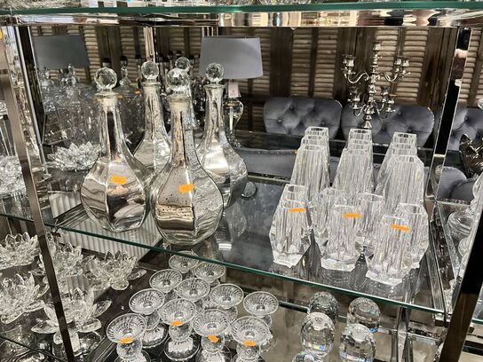 5 stk. Karafler m. Glas