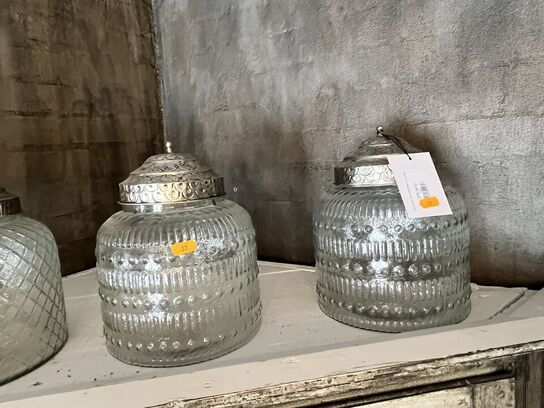 2 stk. Glaskrukke RAVENNA Ø20x26 CM