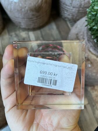 2 stk. Lysestager i krystal