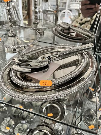 Sølvfade m. Salatbestik COLMORE