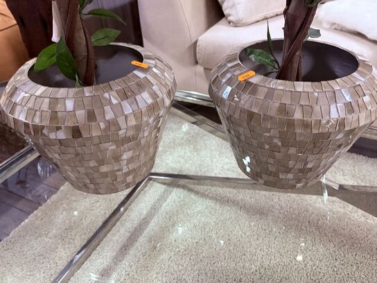 2 stk. Mosaik vaser m. Planter
