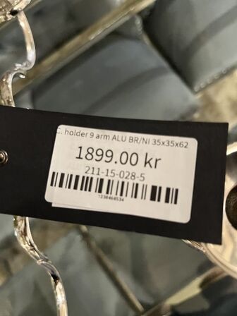 Lysestage 9 arms COLMORE 35x35x62 cm